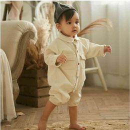 Autumn Baby Romper Casual Suit Corduroy baby boy winter clothes 210702