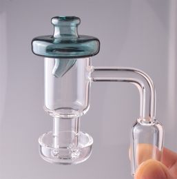 Smoking Quartz Vacuum Banger Nail Coloured Carb Cap Dabber Domeless Terp Slurper Up Oil Nails for Glass Water Pipes Bong