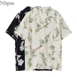 Nbpm Women's Blouses Summer Short Sleeve Shirt Casual Print Top Women's Tunic Clothing Blouse Female Blusas Mujer Tops 210529