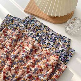 Flower Skirt Women's Spring Summer Korean Version of The Fashion Loose High-waisted Long 210529