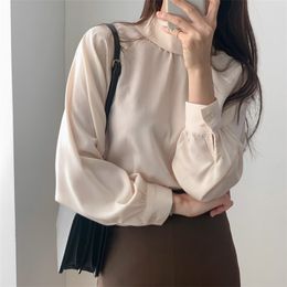 Stylish Elegance Women OL Solid Gentle Office Lady Large Size Tops Pullovers Streetwear High Quality Chic Loose Blouses 210421