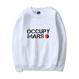 Men's Hoodies & Sweatshirts White Sweatshirt Cotton Long Sleeve Autumn Pullover Letter OCCUPY Fashion Printed Streetwear Tracksuit Blac