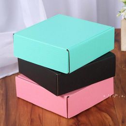 Corrugated Paper Boxes Colored Gift Packaging Folding Box Square Packing Box 15*15*5cm by sea BBB14396