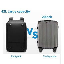 42L Men Travel Bag Luggage Gym Bags Multi-funcation Fitness Dry Wet Shoulder Bag Outdoor Travelling Handbag Backpack Gym XA243A Y0721