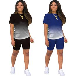 Bulk Womens Sportswear two Pieces Set Tracksuits Summer Women Clothes Short Sleeve Shorts Outfits Top Ladies Pants Suits 2021 Type Selling klw6482