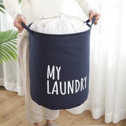 Clothing & Wardrobe Storage Foldable Drawstring Laundry Basket Large Capacity Waterproof Clothes For Home Bathroom Bedrom SDF-SHIP