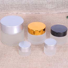 5g 10g 15g 20g 30g 50g Empty Frost Glass Cream Jar with Lids Cap Bottle Cosmetic Container