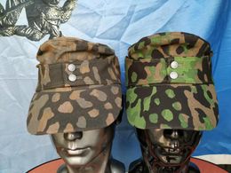 Berets WWII GERMAN FIELD EM NO3 Plane Tree CAMO Camouflage M43 HAT CAP CLASSICAL Reproduction Military