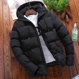 Cotton padded jacket for men, thick warm hooded parka, outerwear, plus size,puffer jacket fall-winter 2021 collection G1115