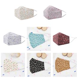 New Adult breathable printing masks anti-dust hanging ear type small floral summer sunscreen three-dimensional mask pure cotton