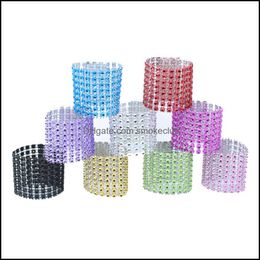 Christmas Decorations Festive Party Supplies Home & Gardendiy Rings Plastic Buckle Mesh Wrap Napkin Ring Serviette Holder El Wedding Aessory