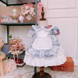 2PCS Girl Lolita Spanish Princess Dress Baby Lace Ball Gown Infant Birthday Eid Party For Girls Turkey Vestidos 210615