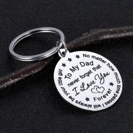 10Pieces/Lot Dad Father Gifts Keychain From Daughter Father Day Birthday Gift for Father Daddy Thanksgiving Day Jewelry Present To Papa