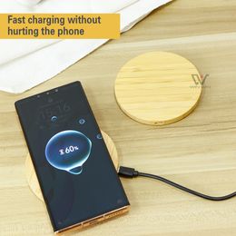 2021 New Style Unisex Chargers Accessories Bamboo Wooden Charger Wireless Fast Charge Pad For IPhone 11 Pro