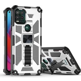 Phone Cases For Motorola G8 Plus Fast Play Magnetic Function Kickstand Hybrid Shockproof Bumper Cover