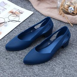 nice heel sandals UK - Sandals Woman Pointed Toe Ladies Shallow Female Mid Heels Summer Women's Hollow Out Breathable Comfortable Women Shoes Nice