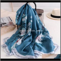 Hats, & Gloves Fashion Aessoriesfashion Wraps Women Scarf Silky Feeling For Lady Beach Stoles Hijab Scarves Dot Print Shawls Drop Delivery 20