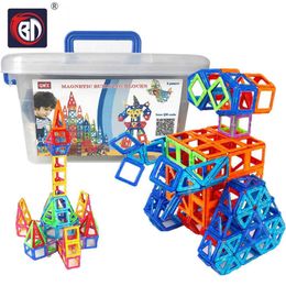 Mini Magnetic Blocks 110PCS 215PCS 400PCS Instruction Sticker DIY Blocks Animals Robot Building Car Educational Toy For Children Q0723