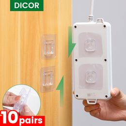 HOT Double-Sided Adhesive Wall Hooks Hanger Strong Transparent Hooks Suction Cup Sucker Wall Storage Holder For Kitchen Bathroom