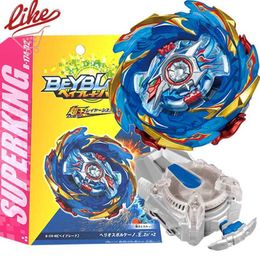 Laike Spinning Top B174-Blue SuperKing Bey with Launcher Spinning Top Toys for Children X0528