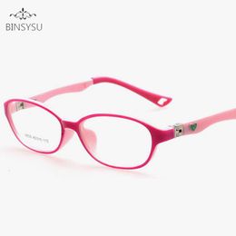 Myopia TR90 Optical Eyeglasses Kids Frames Rubber Flexible Glasses Girls Boys Lense TR Children Spectacle 8808 Fashion Sunglasses