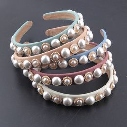 Korean fashion milk silk pearl simple Headbands ladies casual street Hair Raccessories