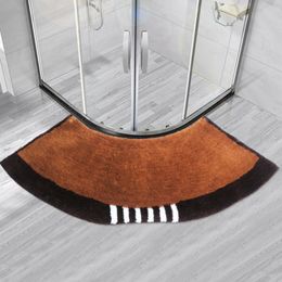 Carpets Soft Fluffy Fan-shaped Carpet Anti-Skid Bath Mat For Shower Room Absorbent Bathroom Kitchen Rug Floor Doormat Household Foot Pad