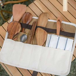 Storage Bags Outdoor Picnic BBQ Pack Holder Camping Tableware Cutlery Bag Chopsticks Spoon Fork Organiser And Hiking