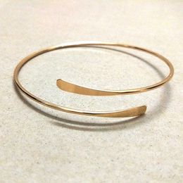 Fashion Accessories Jewelry New Easy Geometry Cuff Bangle Gift for Women Girl Wholesale Q0719