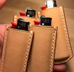 Cool Smoking PU Leather Portable Lighter Protect Case Sleeve Holder Cover Shell Innovative Design Skin Casing Cigarette Tool DHL Free