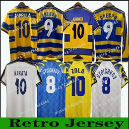 1998 1999 2000 Parma Retro soccer Jersey Home 95 97 98 99 00 01 02 03 BAGGIO CRESPO CANNAVARO Football shirt STOICHKOV THURAM futbol camisa UNIFOM
