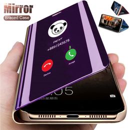 Luxury Smart Mirror Cases For Xiaomi Redmi Mi Note 11Pro 10Pro 9 11T Pro Poco X3 10 Cover