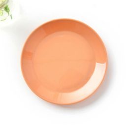 Colourful round nuts dishes plates food grade plastic dinner snacks candy tableware snack flat plate holder KKB7048