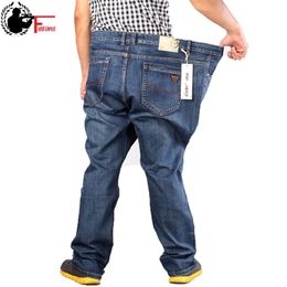 Mens Full Length Retro Jeans Pants Men Casual Straight Fitness Denim Trousers Male Designer Plus Big Size 42 44 48 50 52 210518