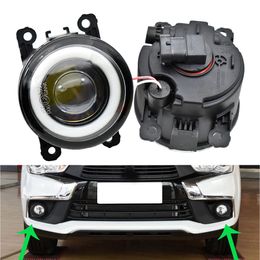 2pcs/lot LED with lens Fog Lights for Mitsubishi ASX RVR Outlander Sport 2016-2018 Covers foglight Wiring Grilles Harness Switch Kit