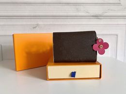 Designer wallets Lady Multicolor Coin Purse short Wallet Colourful Cards Holders Original Box Women Classic Zipper card holder301g