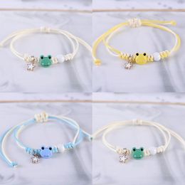 Charm Bracelets Cartoon Pendant Fashion Hand Made Bracelet Bangles DIY Rope Chain Gift For Women Wholesale Frog Cute
