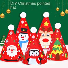 Christmas Hat DIY Children Handmade Material Package Educational Toys Kindergarten Creative Christmas Handmade Gifts