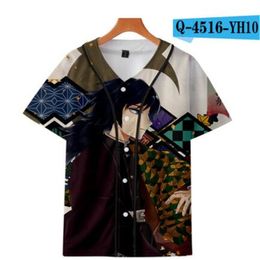 Man Summer Cheap Tshirt Baseball Jersey Anime 3D Printed Breathable T-shirt Hip Hop Clothing Wholesale 067
