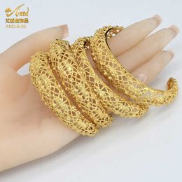 Aniid Bangle Bracelet Jewelry for Women Luxury Brand Bangles Indian Gold Plated Tribal Vintage High Quality Designer Inspired Q0717