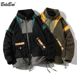 BOLUBAO Brand Fashion Male Jackets Autumn Colorblock Casual Jackets Coat Mens Multiple Pockets Man Jackets Coats 210518