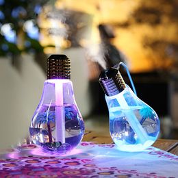 Mini bulbs USB humidifier with multi-color changing Lamp Colourful bulb landscape night lights Bottle humidifiers Air Diffuser aroma Purifier