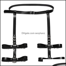 Anklets Jewelry Harajuku Lingerie Sexy Erotic Harness Belts Bondage Suspender Belt Gothic Punk Style Pu Leather Leg Garters Drop Delivery 20