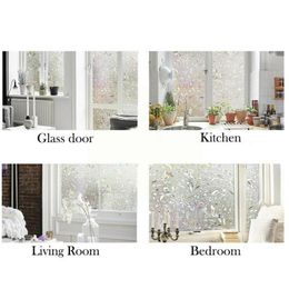 frosted film windows Australia - Window Stickers Waterproof Pvc Frosted Glass Film Cover Bedroom Self Bathroom Decorative Adhesive Privacy 100x45cm F Z5a6