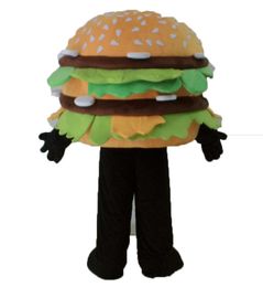 Professional Hamburger Mascot Costume Halloween Christmas Fancy Party Dress Delicious Foods Cartoon Character Suit Carnival Unisex Adults Outfit