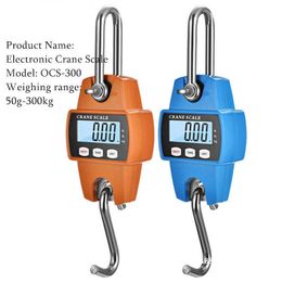 Crane Scale Weight 300kg 150kg/50g 200kg/100g 500kg/100g Heavy Duty Hanging Hook Scales Portable Digital Stainless Steel 40%off 210927