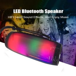 TG157 Portable LED Light Speaker Waterproof Fm Radio Wireless Bluetooth Boombox Mini Home Outdoor Speaker Mp3