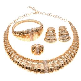 Earrings & Necklace Selling Est Design Italian Gold Jewellery Set High Quality Large Rose Luxury Banquet H0020