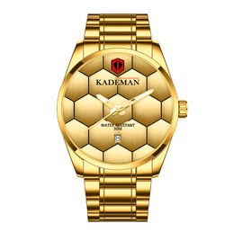 KADEMAN Marke Mode Stil High Definition Leuchtende Herrenuhr Quarz Kalender Uhren Freizeit Einfache 43mm Maskuline Armbanduhren