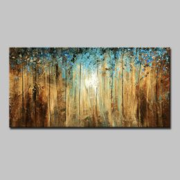 Decorative Wall Art Modern Abstract Tree Oil Painting on Canvas Hand Painted Pictures Posters for Living Room,Large Salon,Home Decor,Christmas Gifts,Unframed